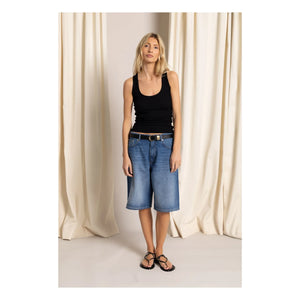 Smallable Woman - Paola Denim Bermuda Shorts | Denim Blau
