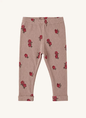 Studio Bohème - Rom Pom Nar Relief Organic Cotton Leggings | Beige