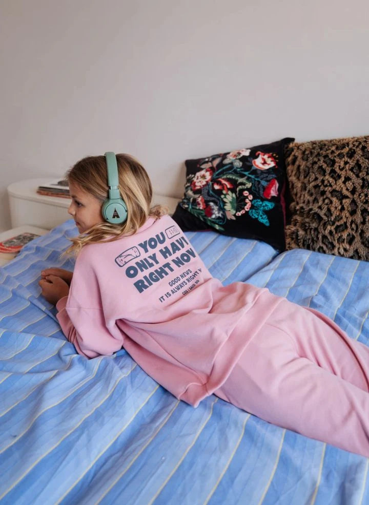Cos I Said So - "Right Now" Bio-Baumwoll-Sweatshirt | Rosa