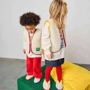 Binibamba BOBO X BINI Merino Snugglevest - Milk-Snugglesuits-Milk-0-6m | Natural Baby Shower