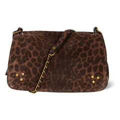 Jérôme Dreyfuss - Bobi Samt Leopardenmuster Tasche | Braun