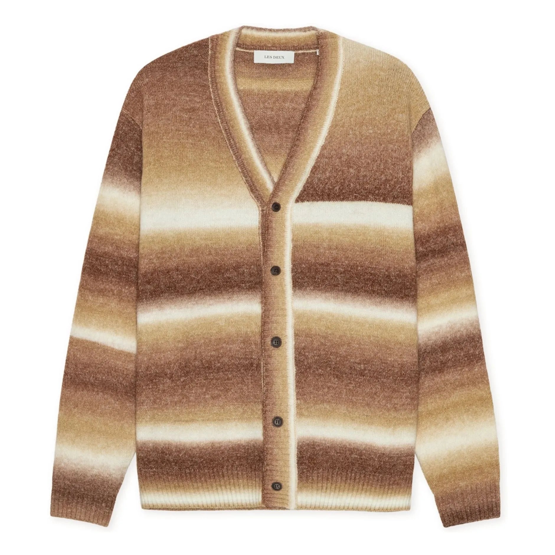 Les Deux - Boston Gradient Strickjacke | Hellbraun