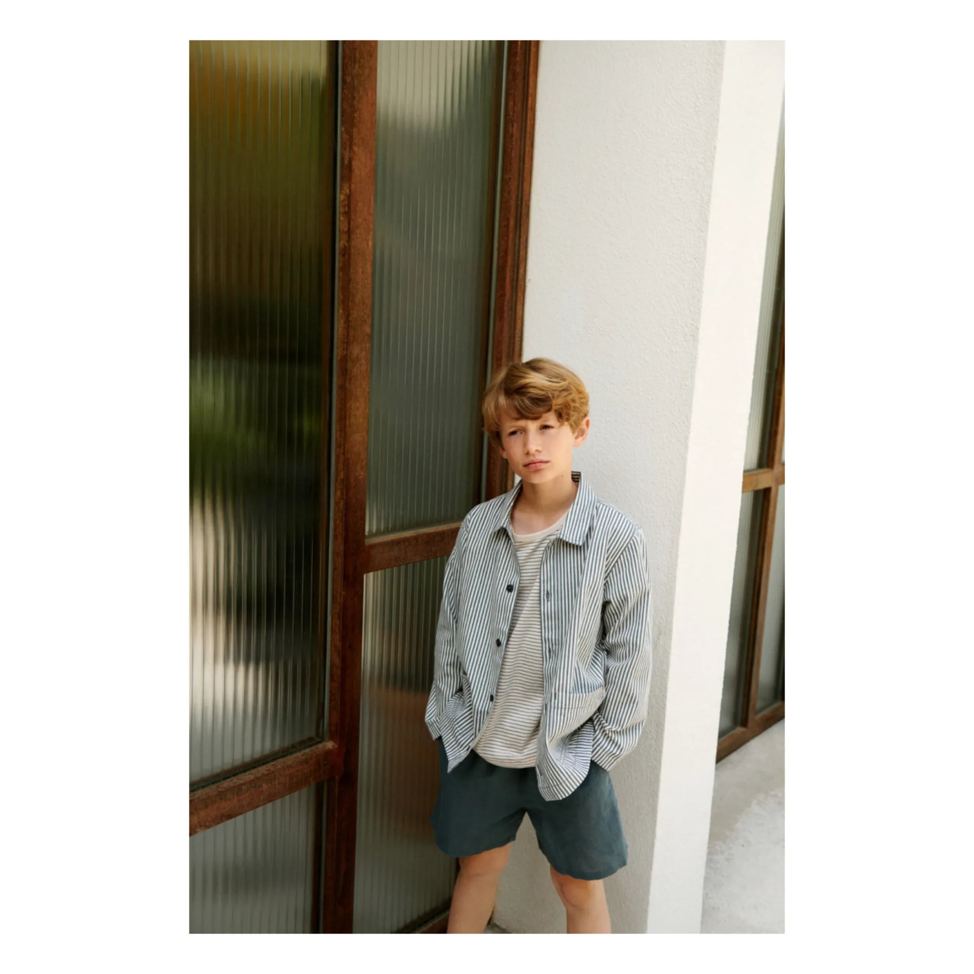 Liewood - Bruno Gestreifte Jacke | Grau-Blau