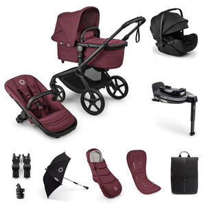 Bugaboo Fox 5 Renew Ultimate Newborn Otter Travel System-Stroller Bundles-Dark Cherry- | Natural Baby Shower