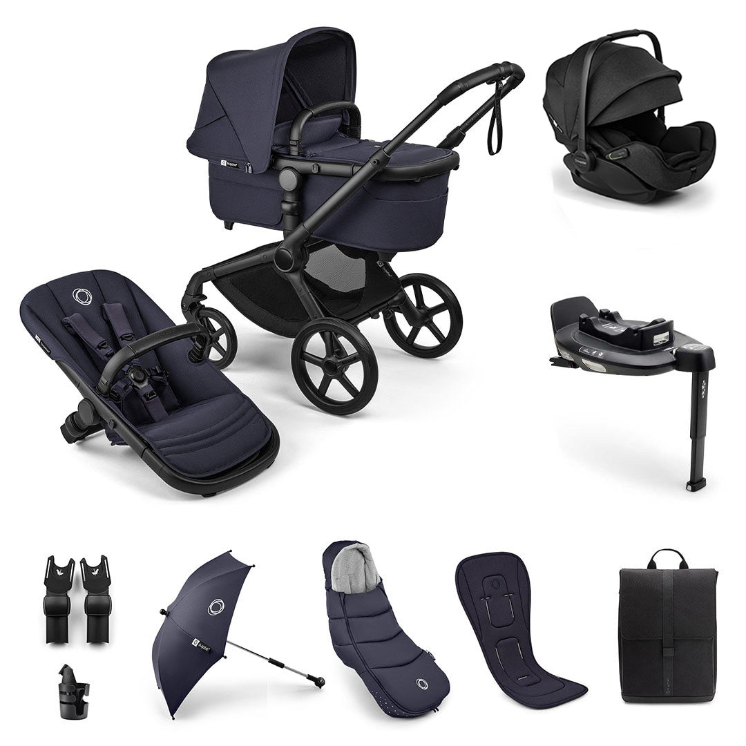 Bugaboo Fox 5 Renew Ultimate Newborn Otter Travel System-Stroller Bundles-Deep Indigo- | Natural Baby Shower