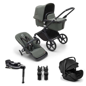 Bugaboo Fox Cub + Otter Travel System-Travel Systems-Forest Green-With Base | Natural Baby Shower