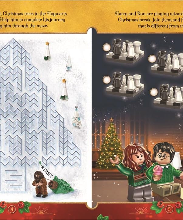 Buster Books - Lego Harry Potter Magische Weihnachtsfigur Spielzeug Englisches Aktivitäts- und Geschichtenbuch