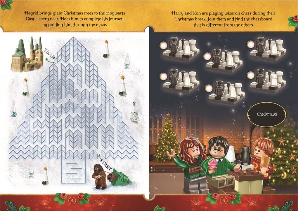 Buster Books - Lego Harry Potter Magische Weihnachtsfigur Spielzeug Englisches Aktivitäts- und Geschichtenbuch
