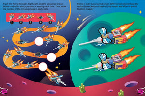 Buster Books - Englisches Aktivitäts- und Geschichtenbuch mit Lego-Bau- und Klebe-Figurenspielzeug