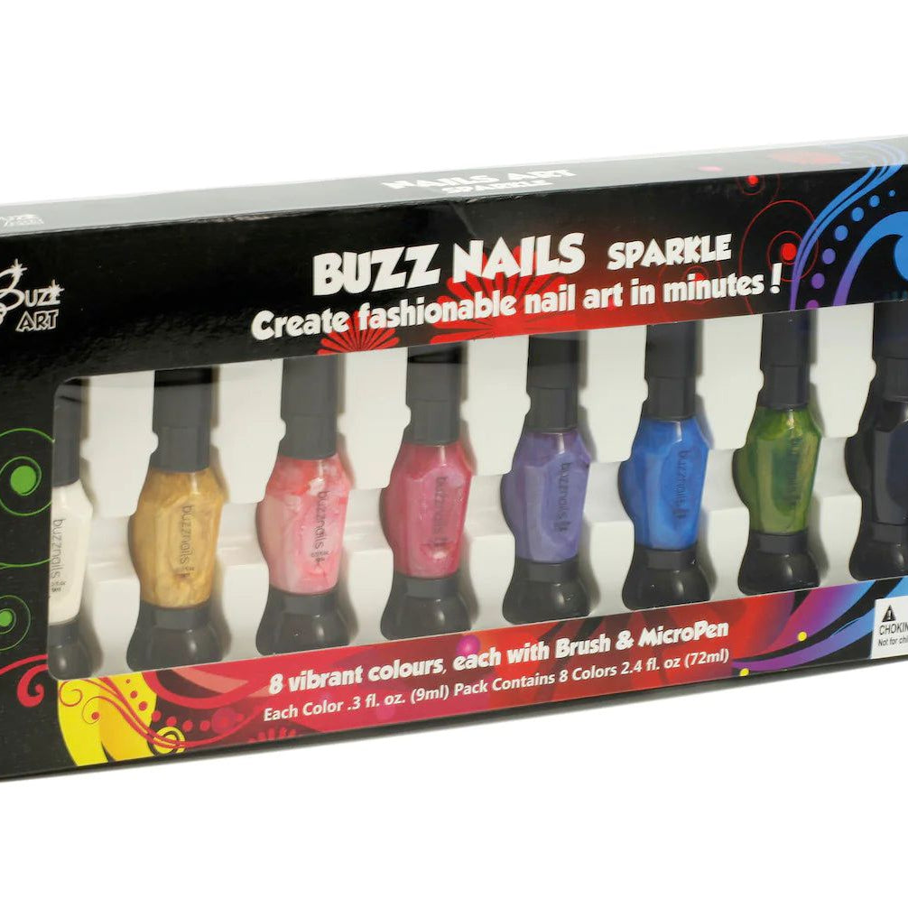 Buzz Art - Çocuklara Özel Tırnak Boyama Tasarım Seti Sparkle - Dinossi