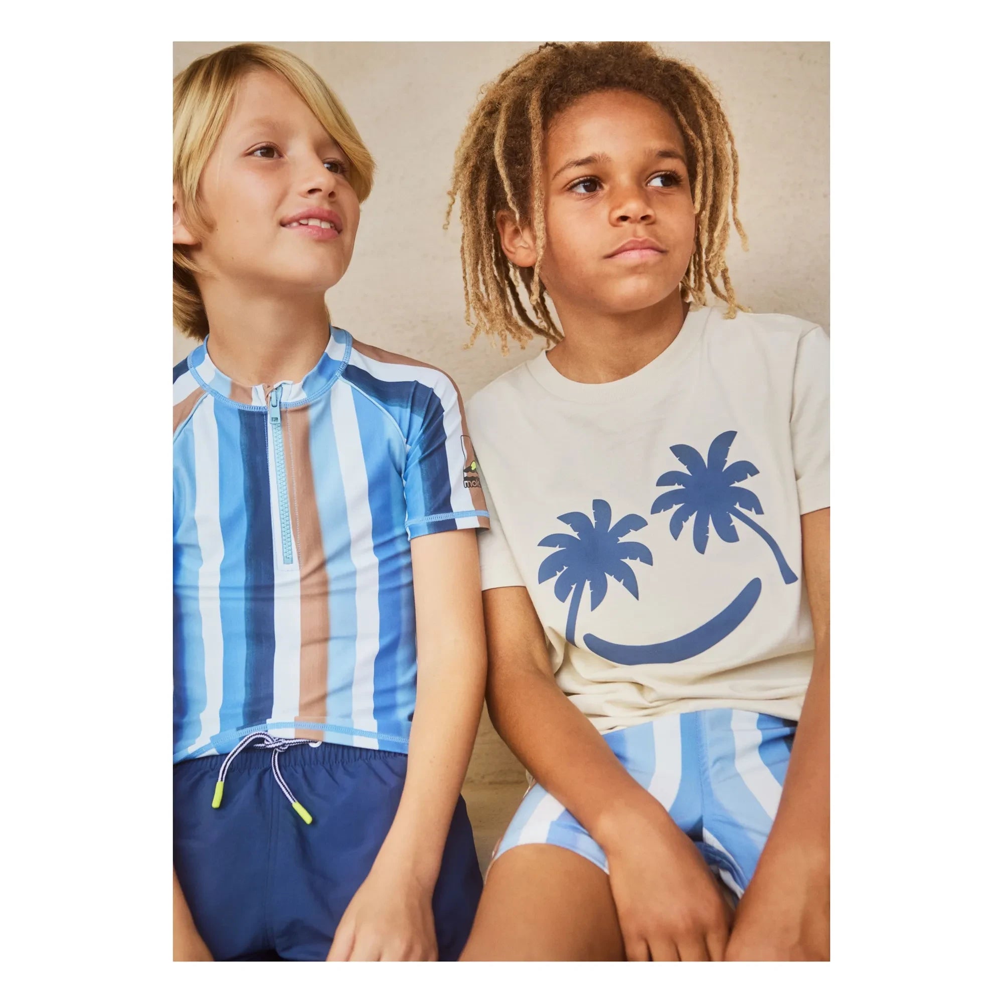 Molo - Rame Palm Smile T-Shirt | Ecru