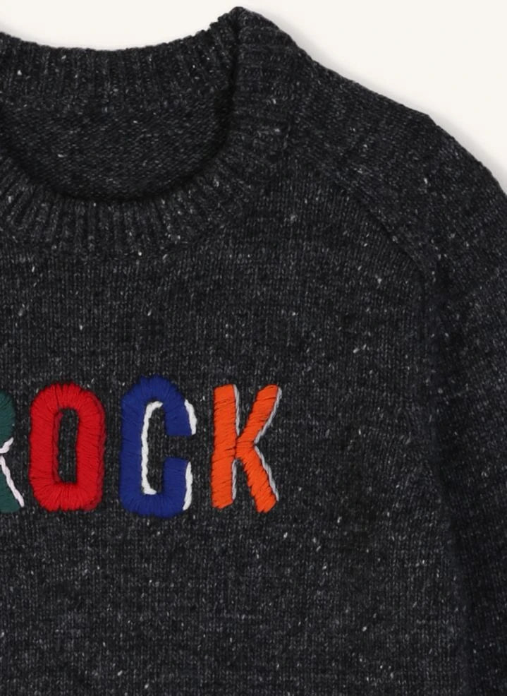 Zadig & Voltaire - Anthrazitgrauer Pullover mit Steinwollstickerei
