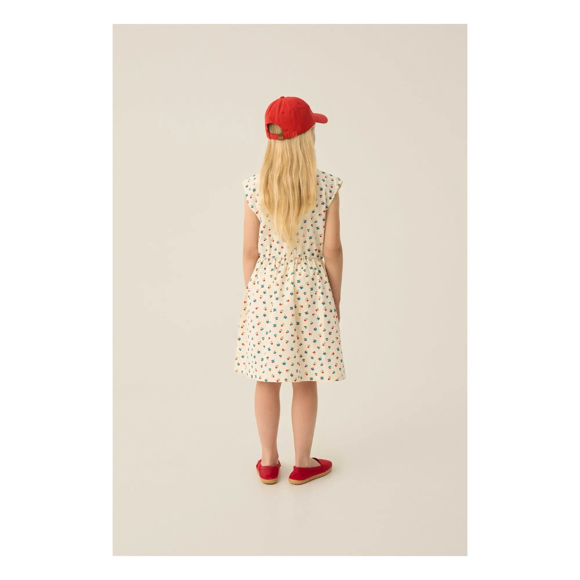 The Campamento - Mi-Long Blumenkleid | Ecru