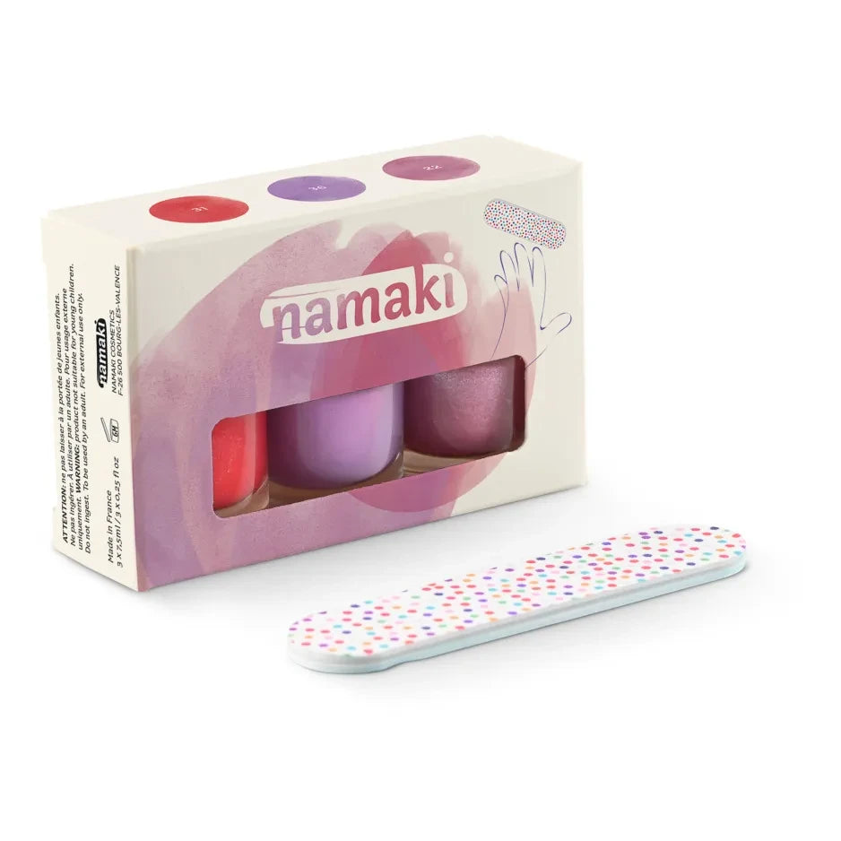Namaki - 3er-Set abziehbarer Nagellack | Rosa