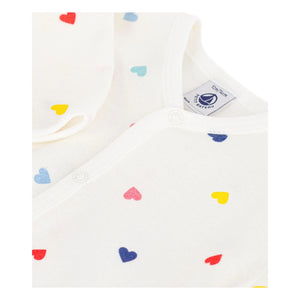 Petit Bateau - Schlaf gut Herzen Schlafanzug | Weiß