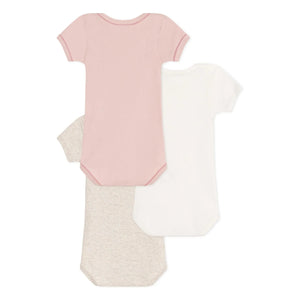 Petit Bateau - 3er Body-Set | Rosa