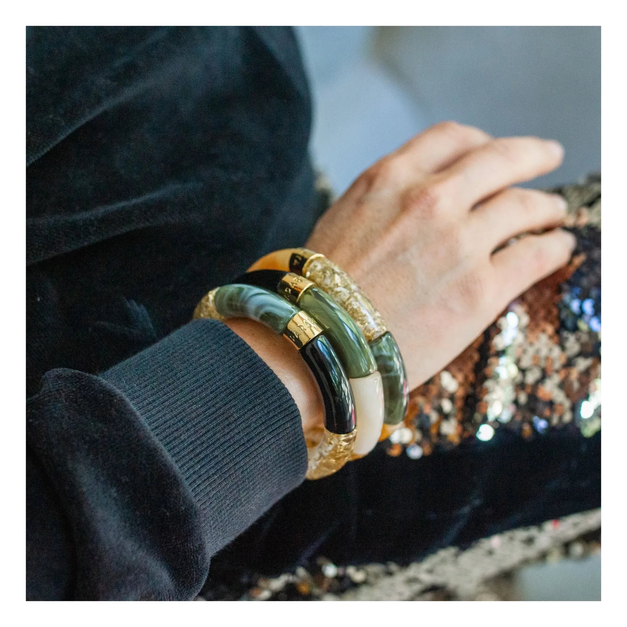 Parabaya - Trio Black Night Armbänder | Schwarz