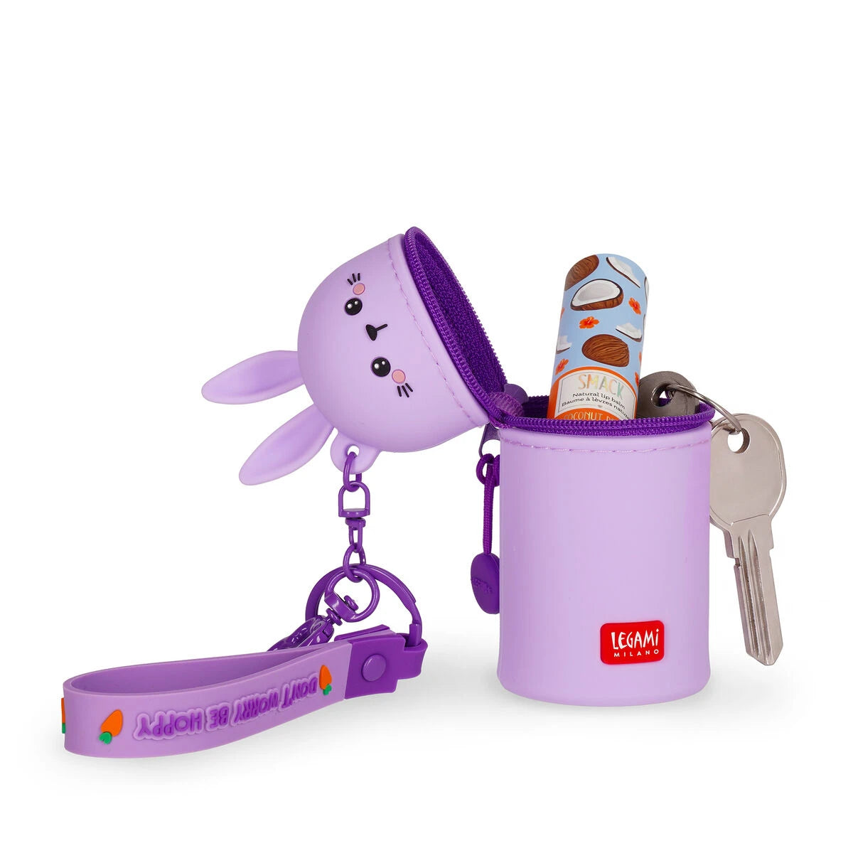 Legami - Schlüsselanhänger mit Hasen-Münzbörse - Mini Kawaii
