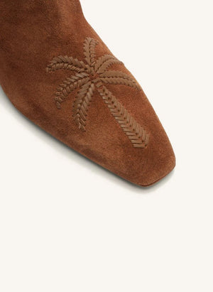 Farm Rio - Boho-Quasten Keilabsatz Wildlederstiefel | Braun