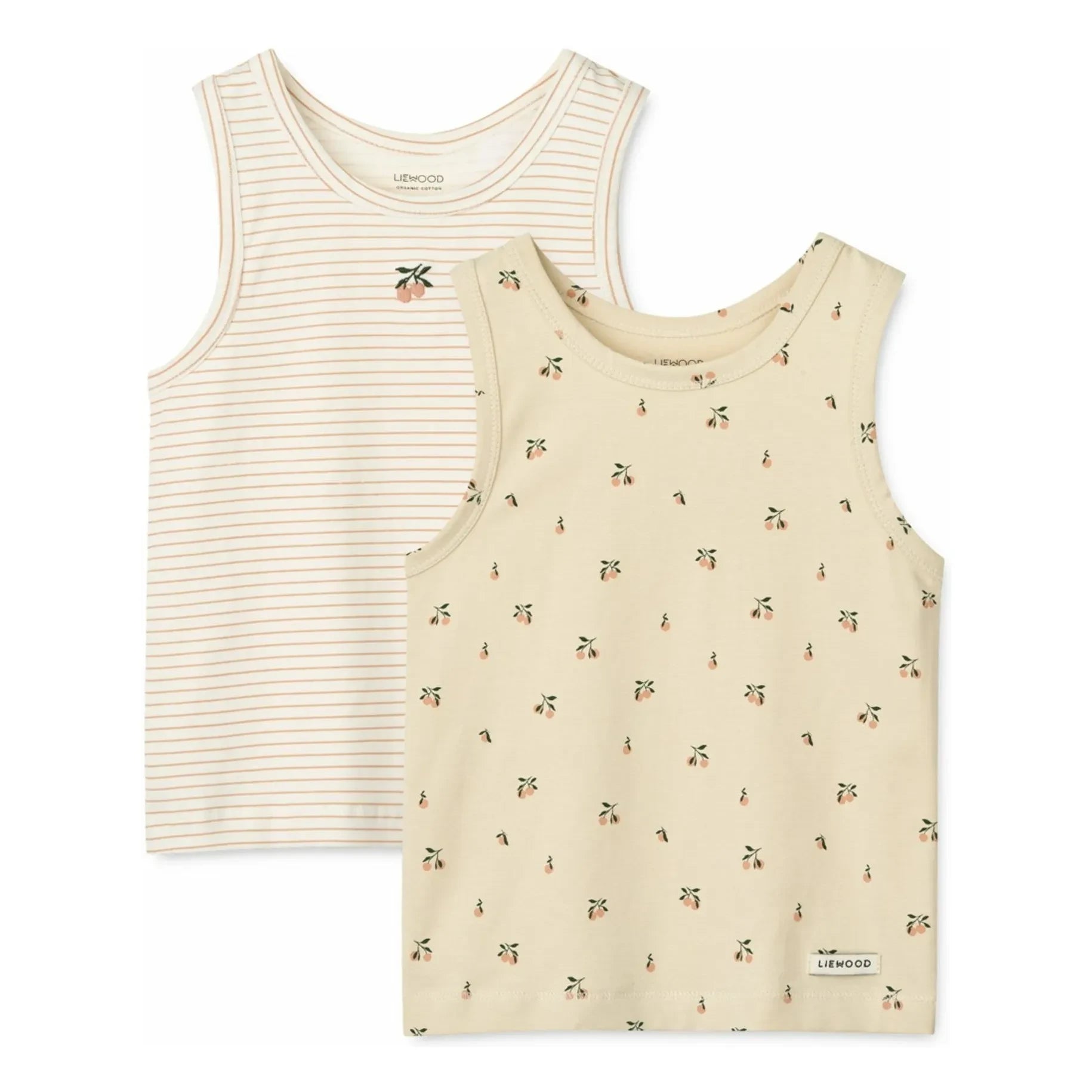 Liewood – 2er Set Bio-Baumwoll-Tanktops Faris | Beige