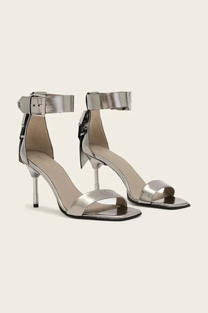 AllSaints Noir Mid Sandal Deri Sandalet