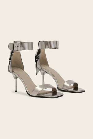 AllSaints Noir Mid Sandal Deri Sandalet