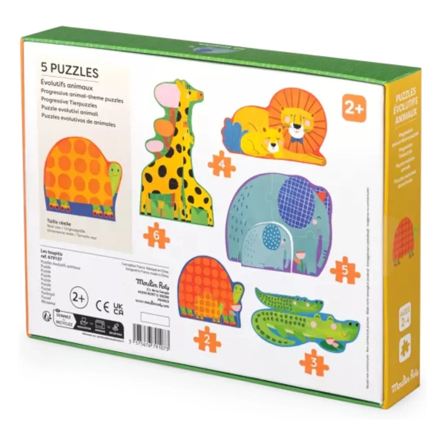 Moulin Roty - Evolutionäres Tierpuzzle - 20 Teile