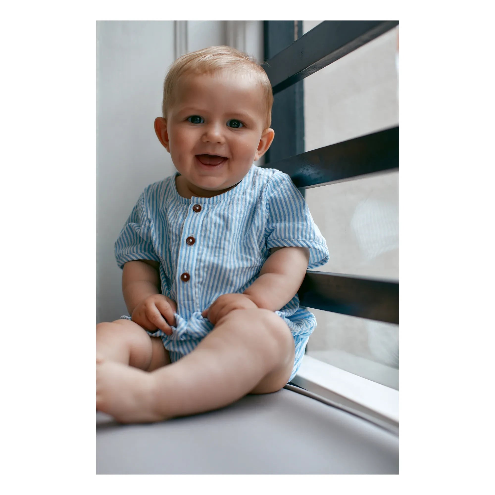 Copenhagen Colors – Seersucker Jumpsuit | Hellblau