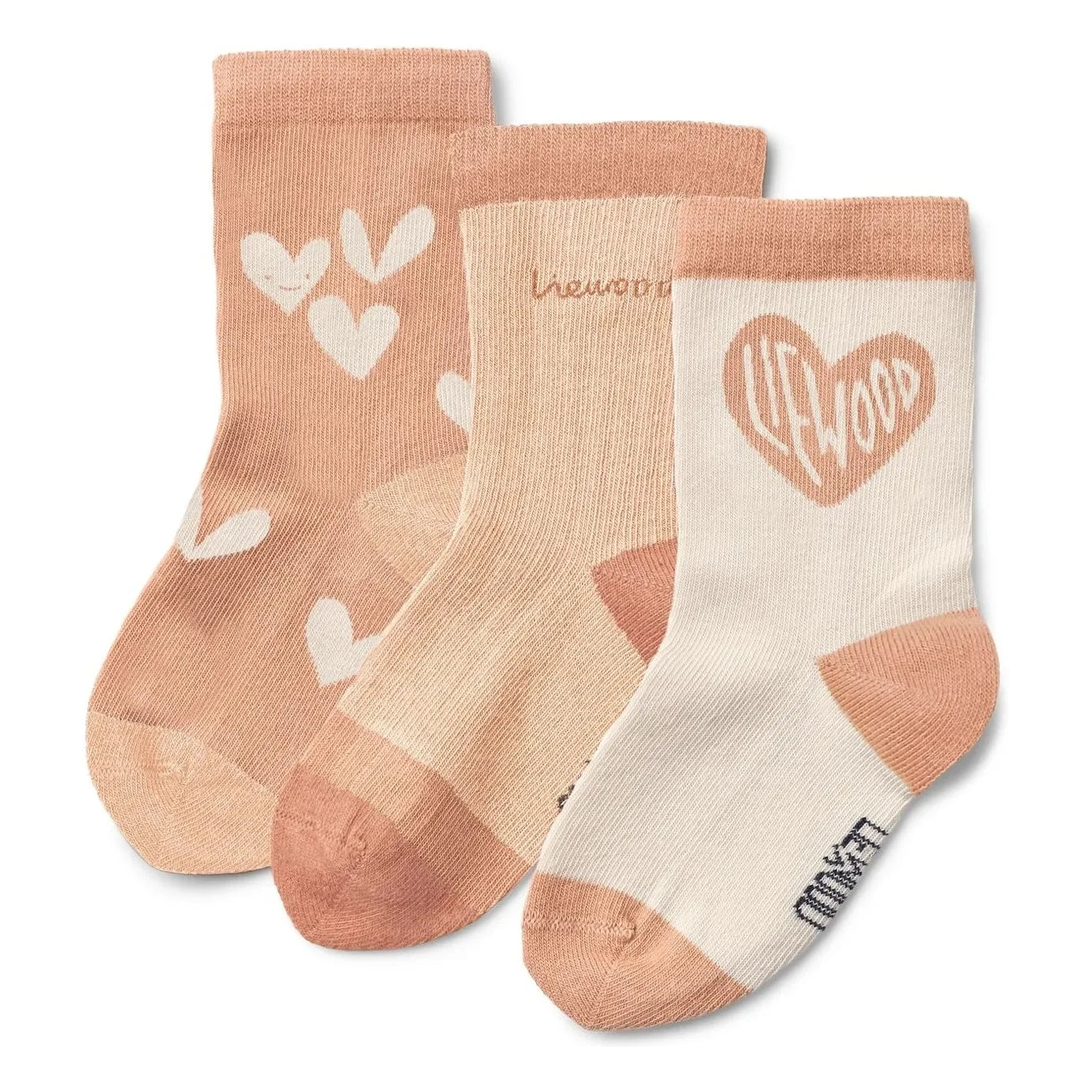 Liewood - 3er-Set Silas Herzsocken | Rosa