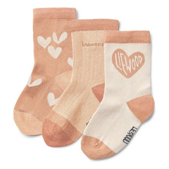 Liewood - 3er-Set Silas Herzsocken | Rosa