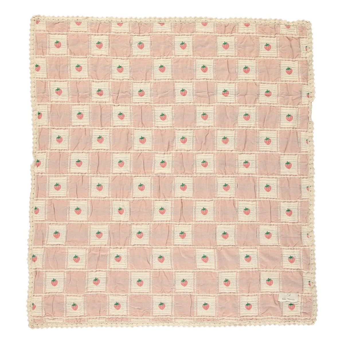 Bebe Organic – Erdbeer-Bio-Baumwolldecke | Peach