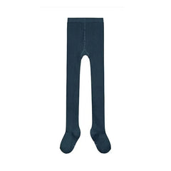 Gray Label – Strumpfhose aus Bio-Baumwolle mit Rippbündchen | Grau-Blau