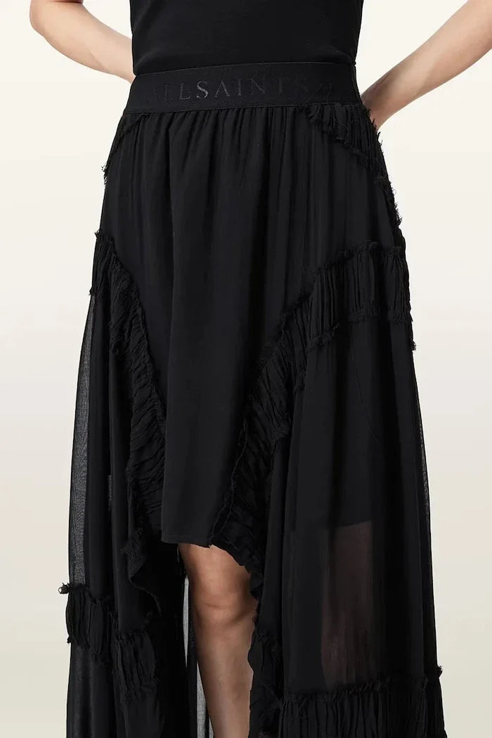 AllSaints asimetrik viskon etek DORINA