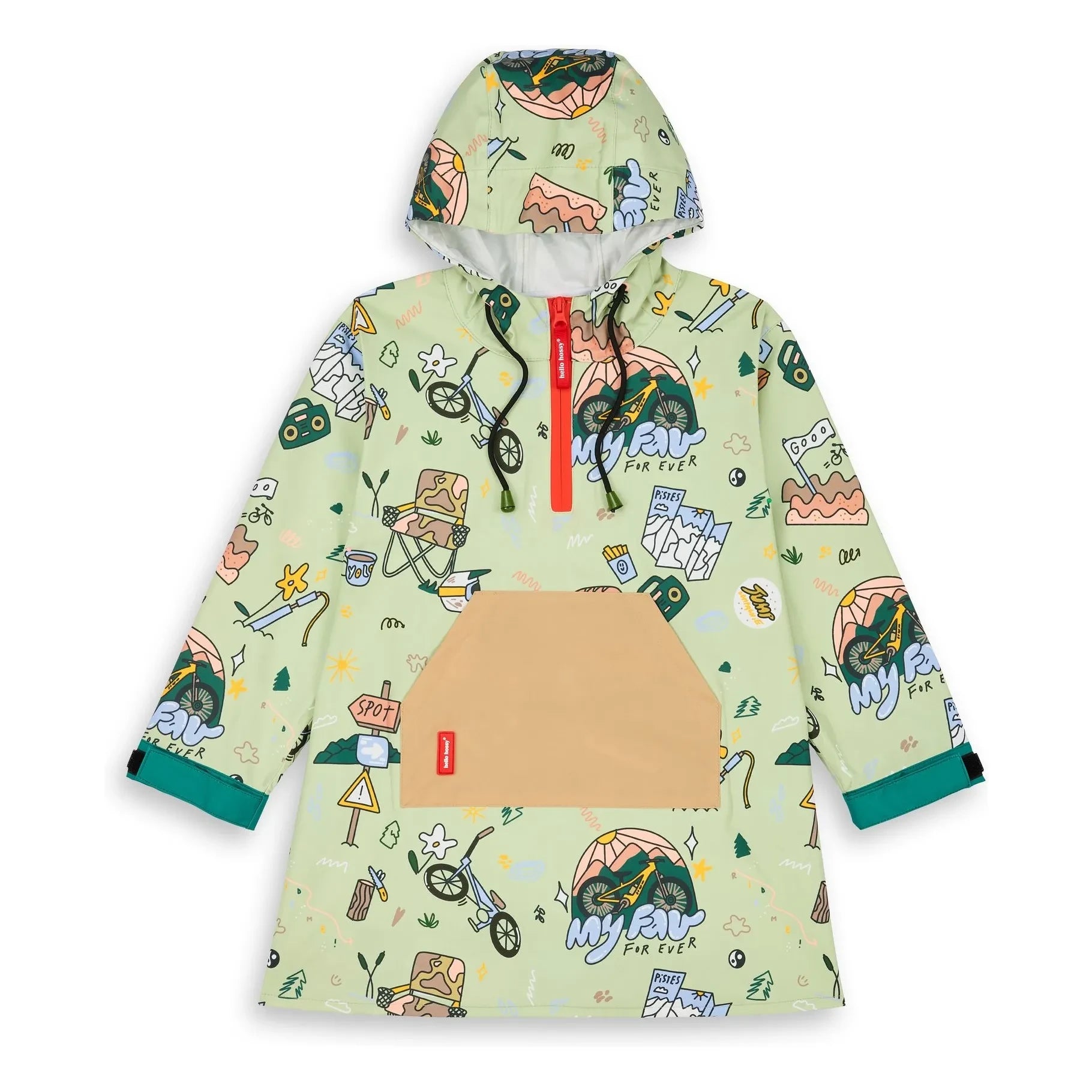 Hello Hossy - Mountain Ride Regenjacke | Hellgrün