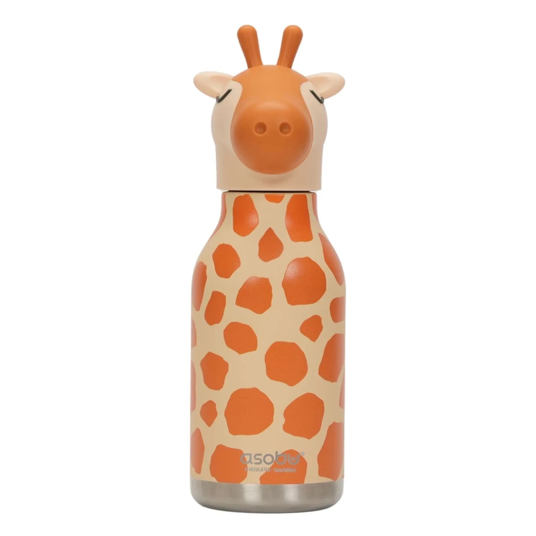 Asobu - Giraffe Edelstahl-Wasserflasche | Orange