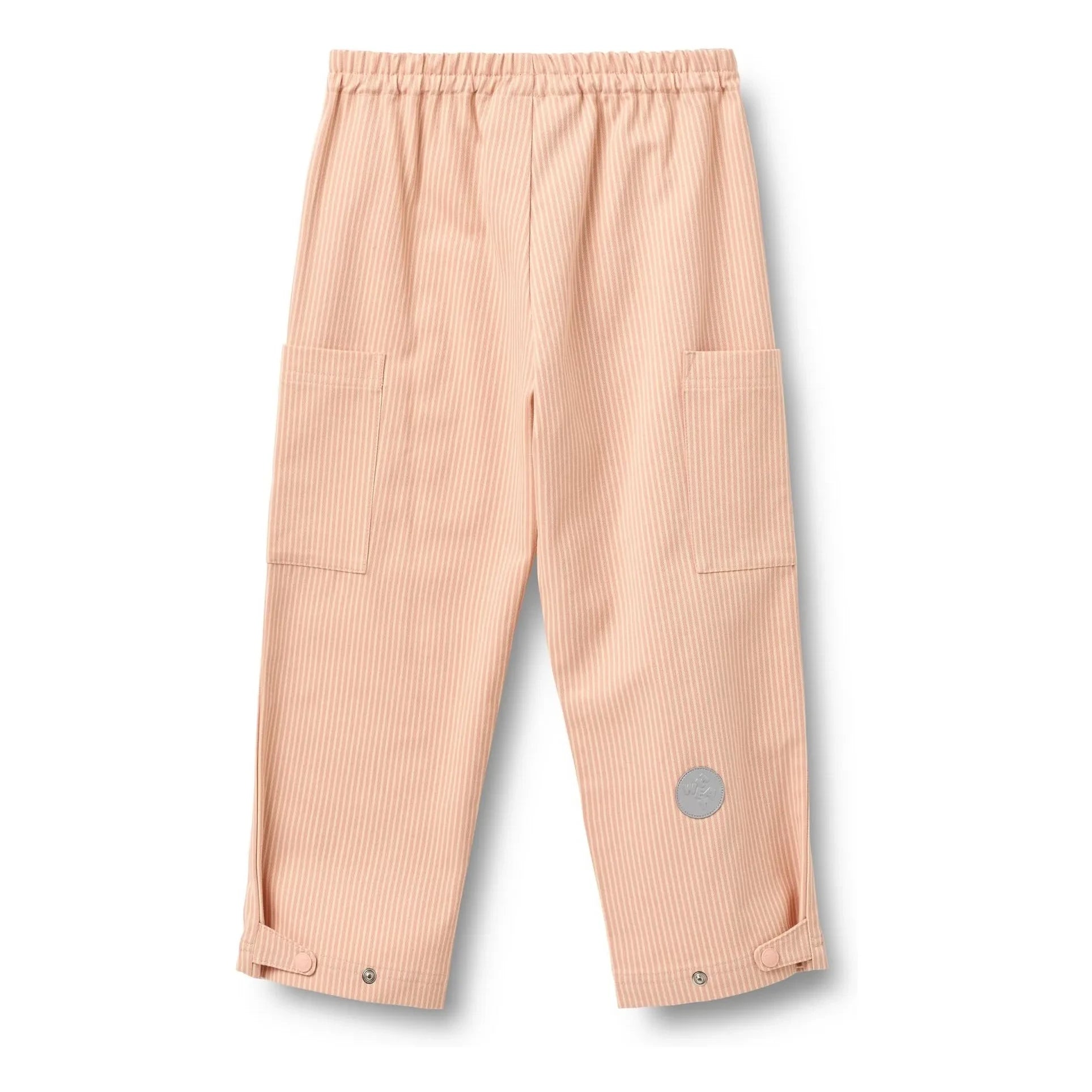 Weizen - Gestreifte Bio-Baumwollhose Kalloa | Pfirsich