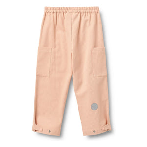Weizen - Gestreifte Bio-Baumwollhose Kalloa | Pfirsich