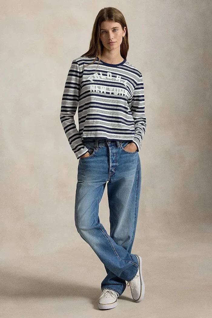 Polo Ralph Lauren kadın pamuk uzun kollu bluz