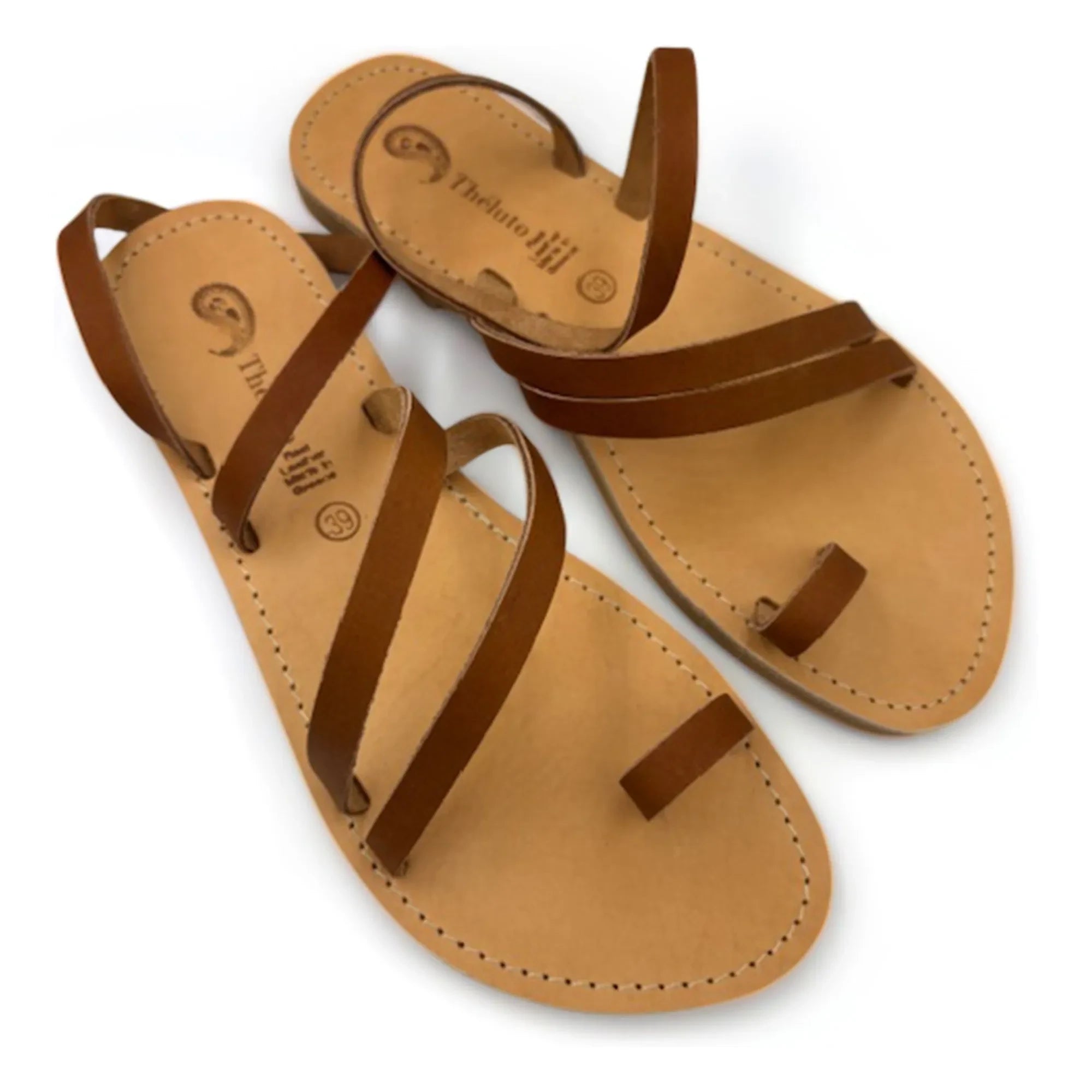 Théluto - Agatha Sandalen | Camel