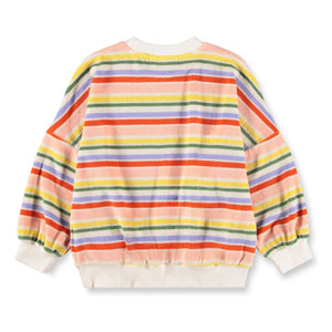 Molo - Marika Gestreiftes Sweatshirt aus Bio-Baumwolle | Orange