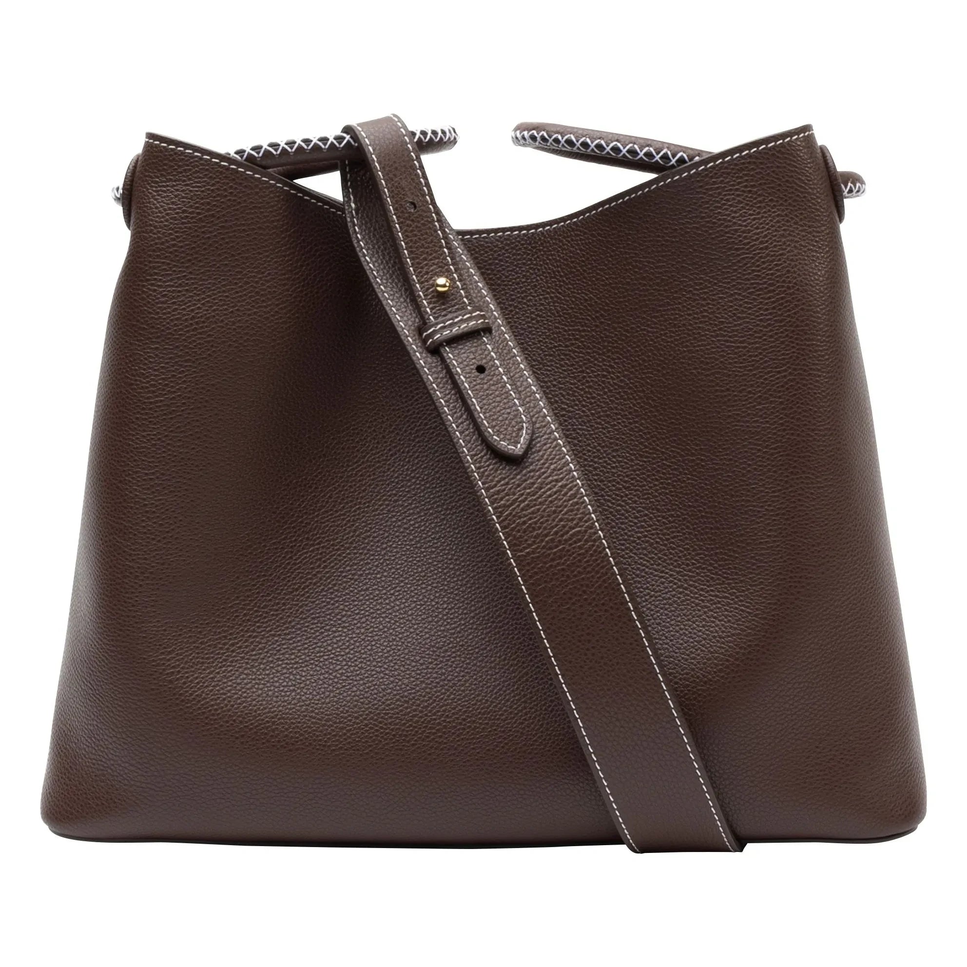 Elleme - Vosges Genarbtes Leder Tasche | Dunkelbraun