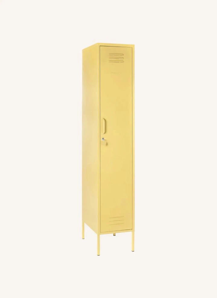 Mustard Made - Dünner Metallschrank | Blasses Gelb