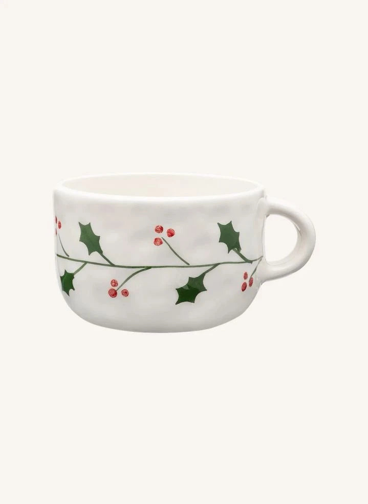 Anna + Nina - Holly Cappuccino Tasse | Weiß