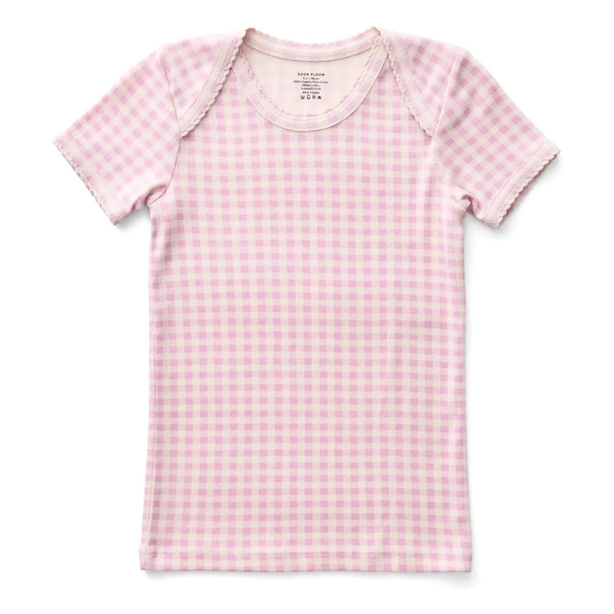 Soor Ploom - Baby Vichy Bio-Baumwoll-T-Shirt | Rosa