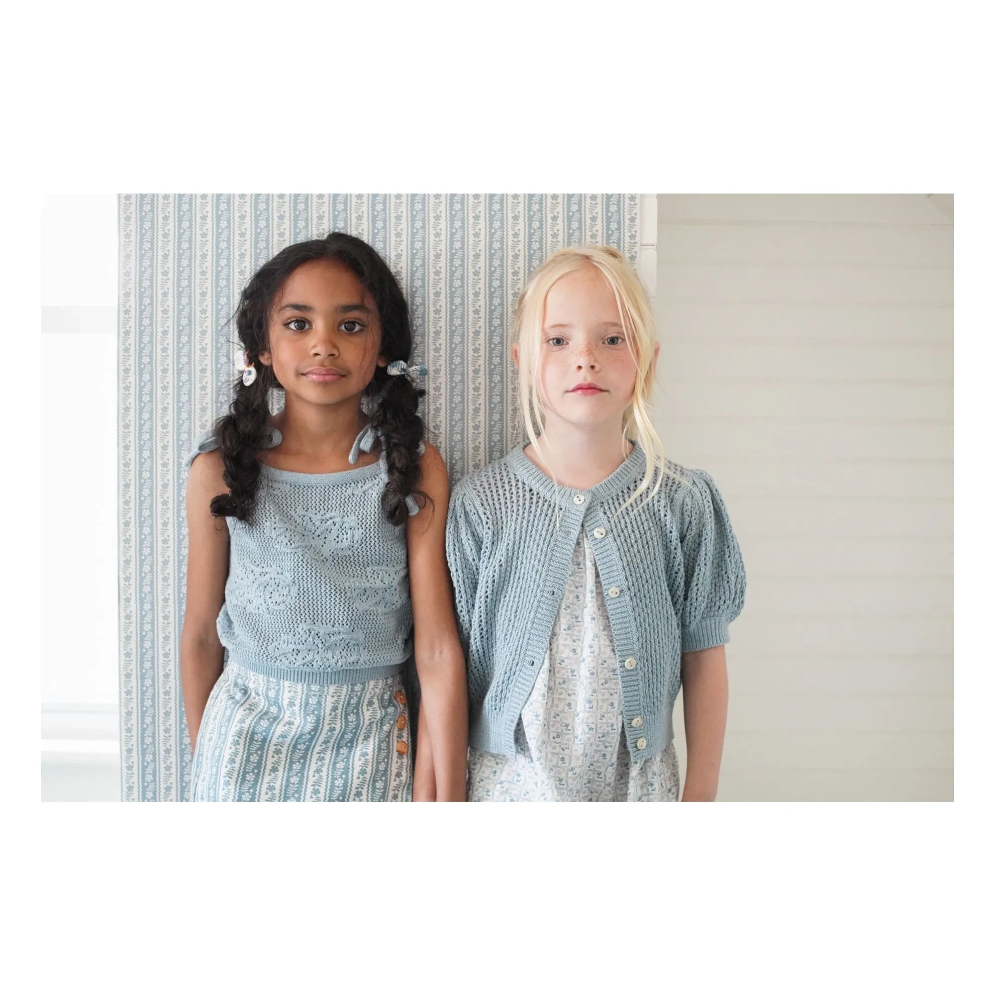 Soor Ploom - June Fleurs Bio-Baumwoll-Trägertop | Eisblau