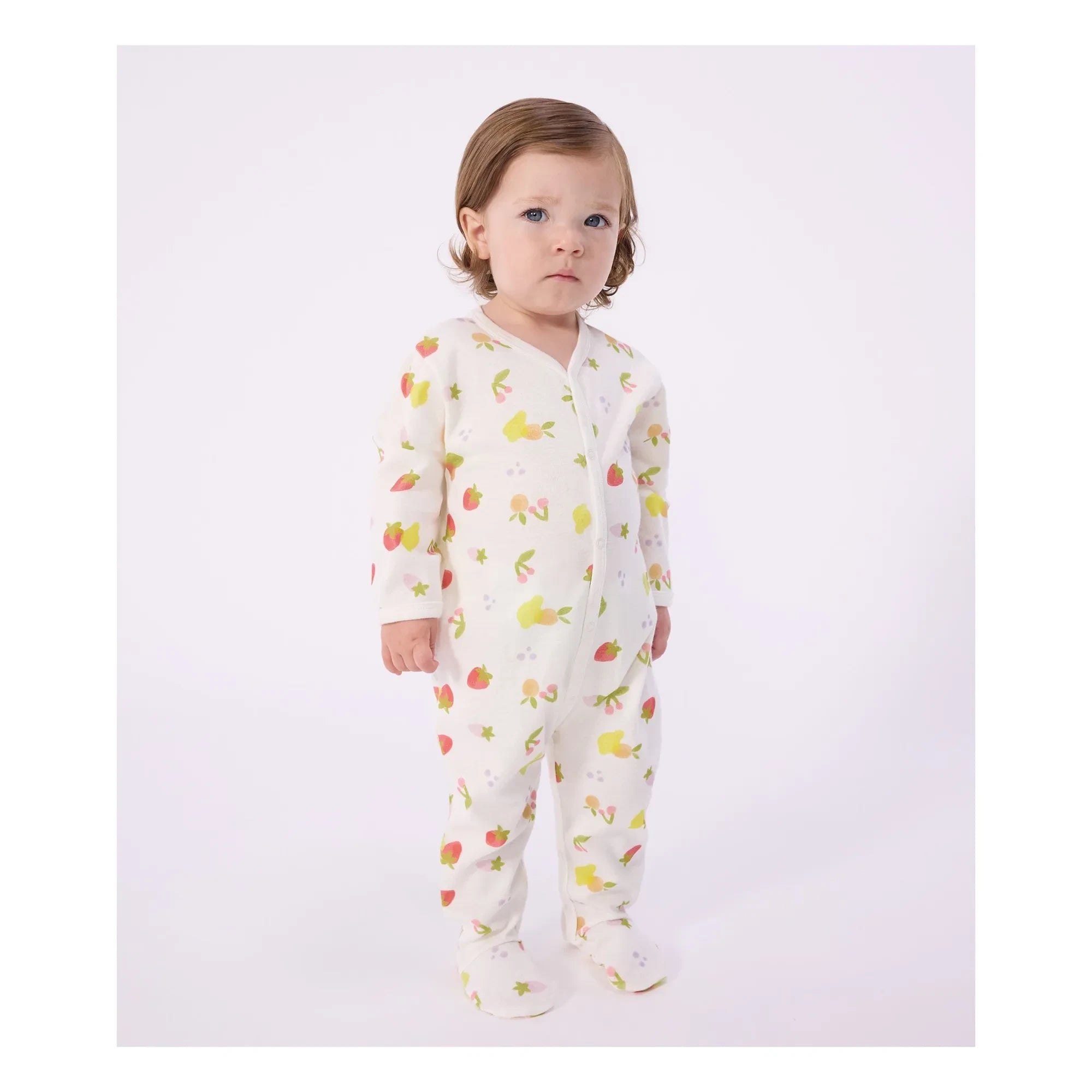 Petit Bateau - Strampler Früchte | Ecru