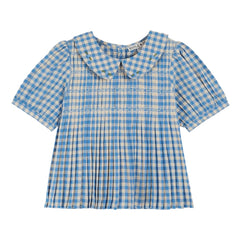 Emile et Ida - Lagon Vichy Bluse | Blau