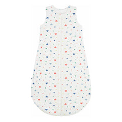 Petit Bateau – Schlafstrampler mit Herzmuster | Weiß
