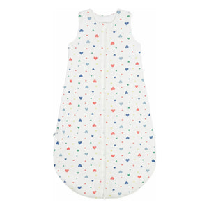 Petit Bateau – Schlafstrampler mit Herzmuster | Weiß
