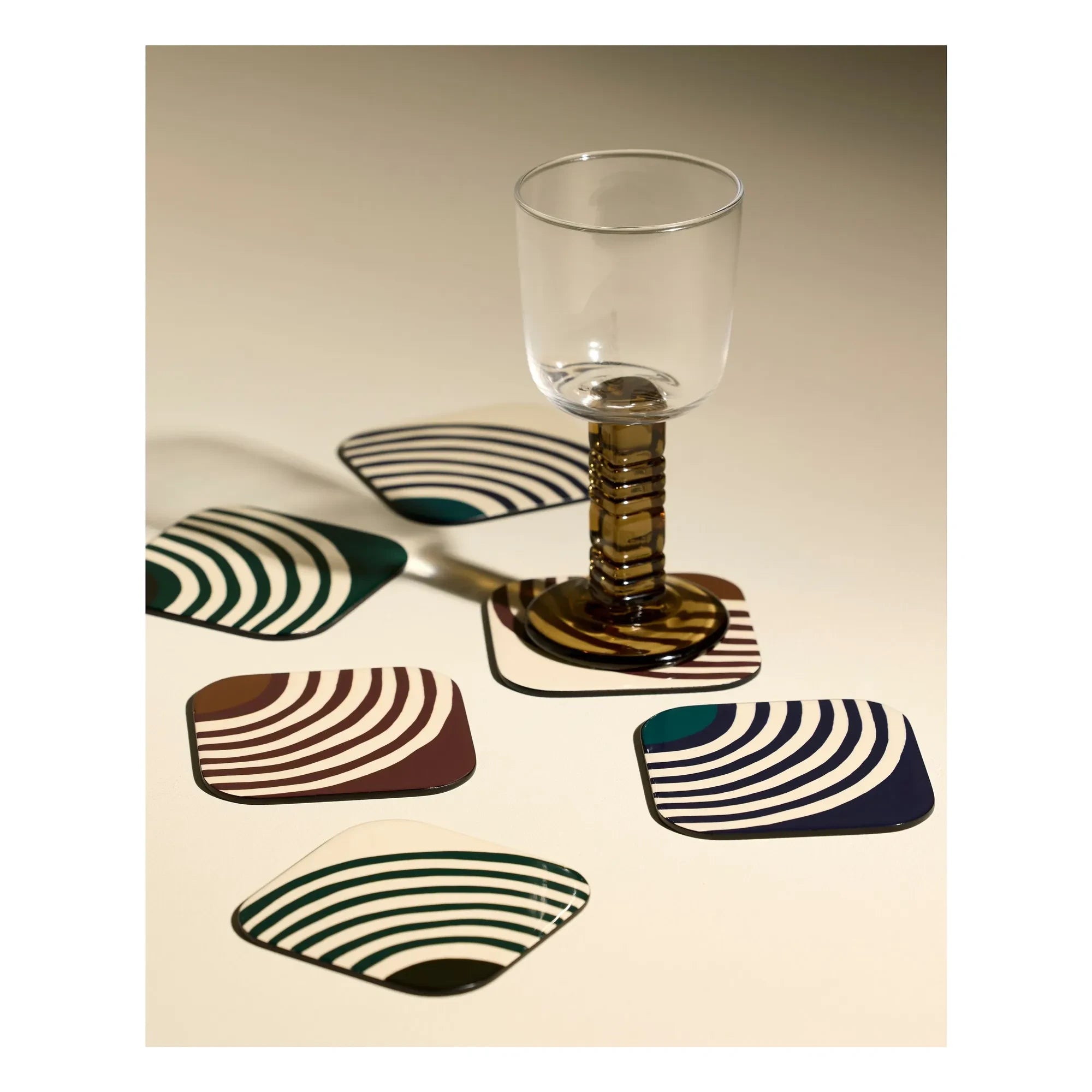 Maison Sarah Lavoine - Mirage lackierte Untersetzer - 6er Set | Thé de Chine